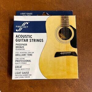 FirstAct MX652 Acoustic Guitar Strings Phosphor Bronze Roundwood Light .012-.053